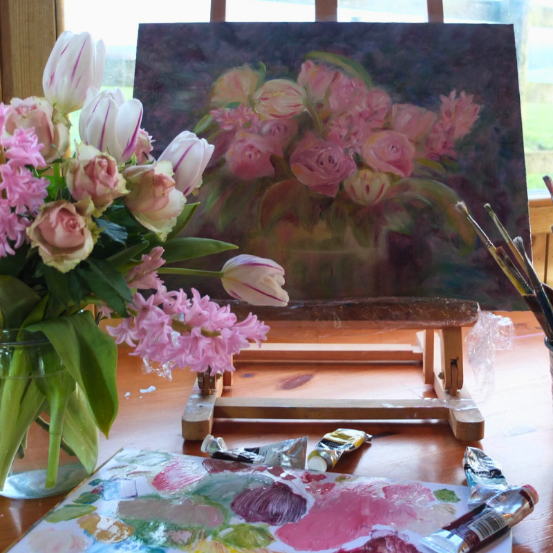 Family Wood Board Painting Class.