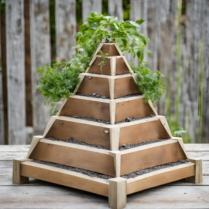 Craft an outdoor pyramid planter